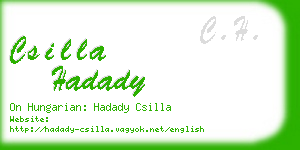 csilla hadady business card